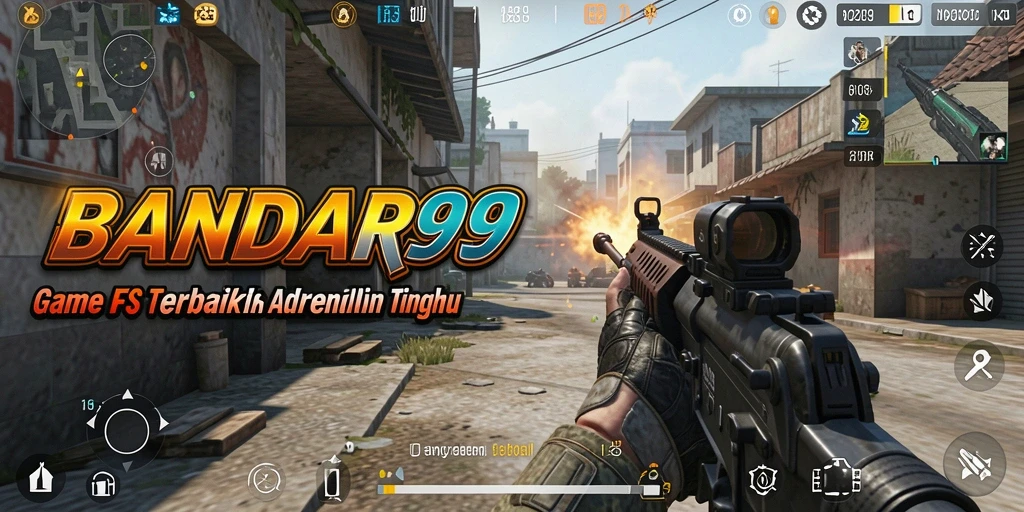 Tangkapan layar gameplay BANDAR99 menampilkan aksi tembak-menembak yang seru.