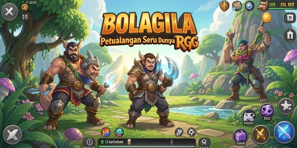 Screenshot gameplay RPG BOLAGILA yang seru dan mendebarkan.