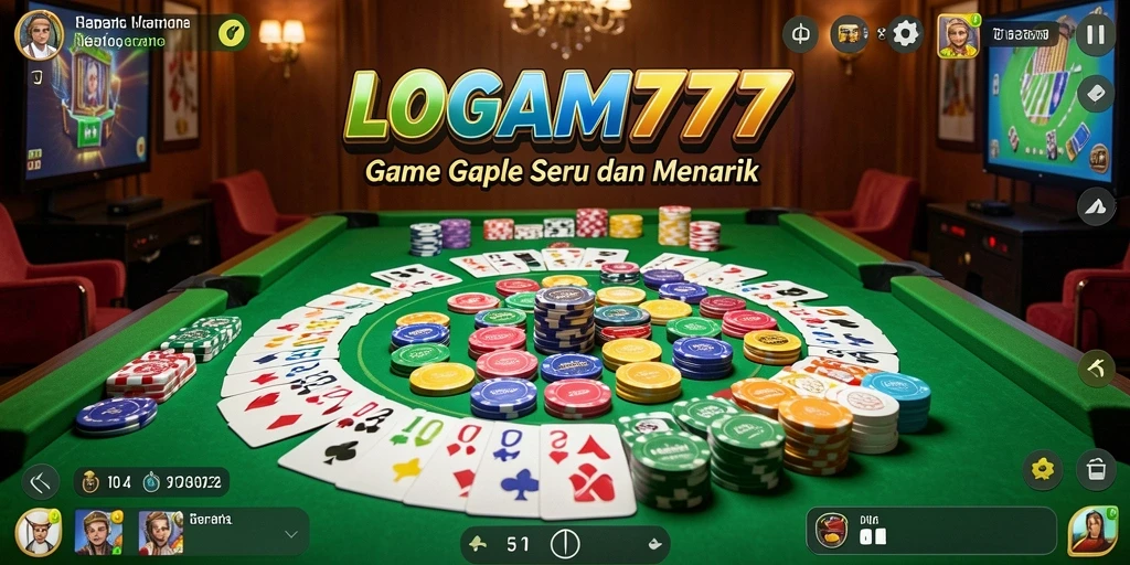 Tangkapan layar LOGAM777 menampilkan pemain yang sedang asyik bermain Gaple.