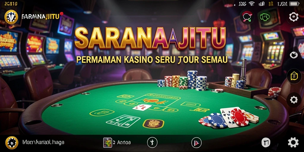 Tampilan tangkapan layar gameplay Kasino dari SARANAJITU.